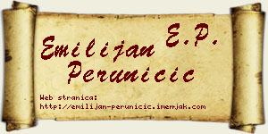 Emilijan Peruničić vizit kartica